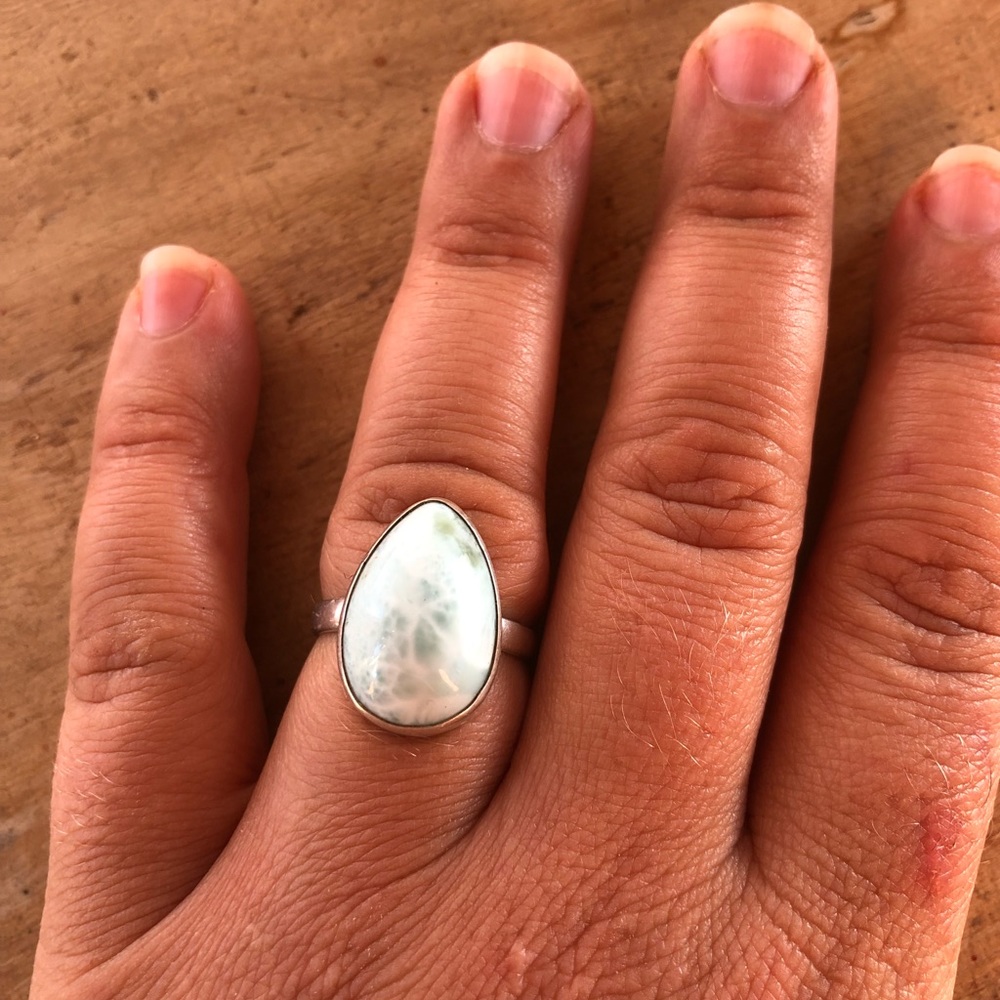 Amazonite Silver Ring. - Picture 2 of 5
